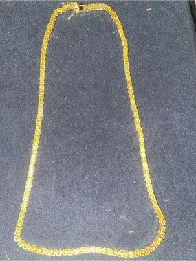 Yellow Crystal Tennis Necklace - Classic Sparkle
